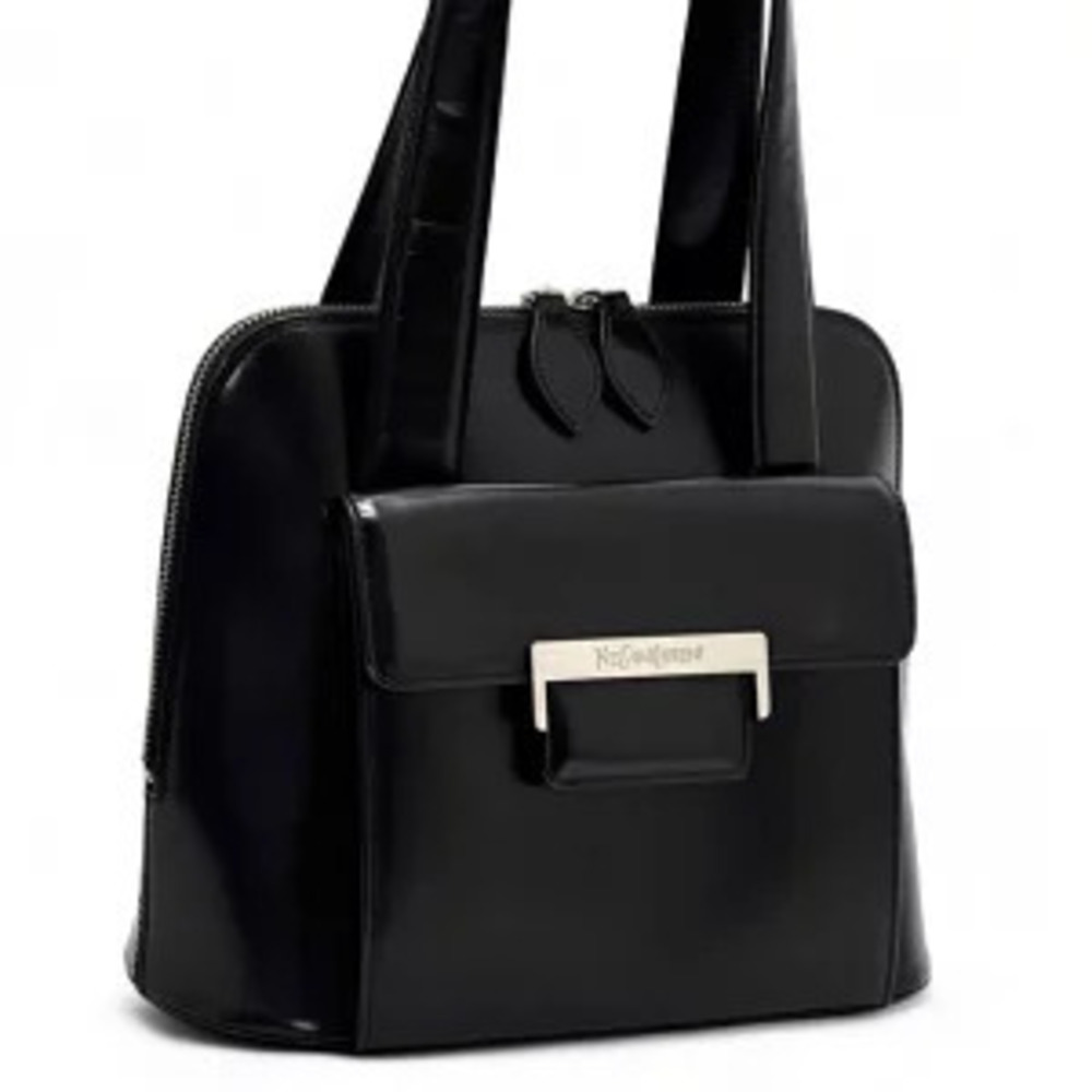 Saint Laurent Yves Leather Handbag Black
